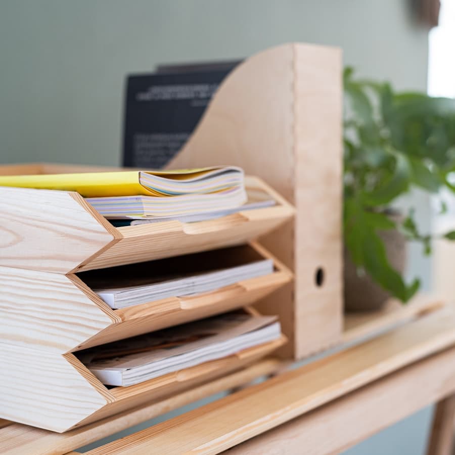 Oak Desk Organizer
